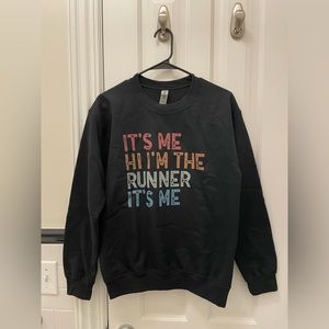 NWOT Black Gildan Sweatshirt Size S Taylor Swift Running